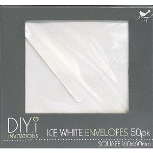 DIYi 160 x 160mm Envelopes Ice White 50 Pack