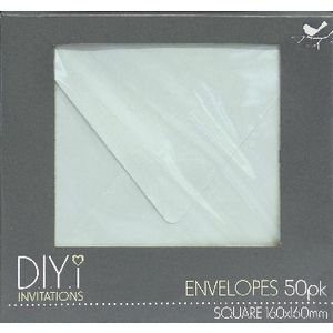DIYi 160 x 160mm Envelopes Pearl 50 Pack