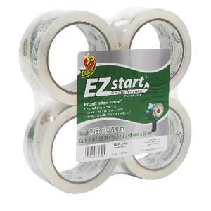 Duck EZ Start Packaging Tape Clear 48mm x 50m 4 Pack