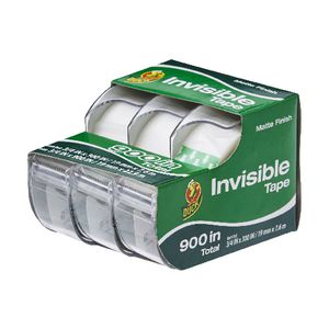 Duck Invisible Tape 3 Pack with Dispenser 19mm x 7.6m
