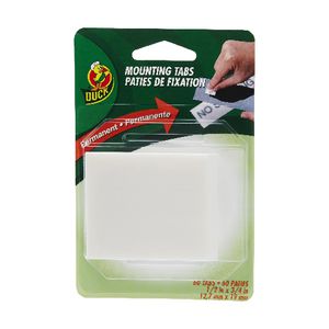 Duck Permanent Mounting Tabs 12.7 x 19.1mm 60 Pack