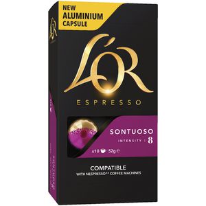 L'OR Espresso Coffee Capsules Sontuoso 10 Pack