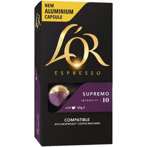 L'OR Espresso Coffee Capsules Supremo 10 Pack