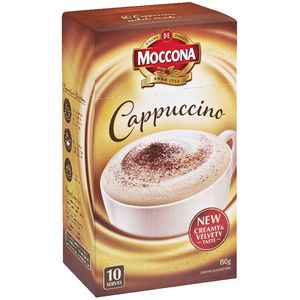 Moccona Cappuccino Sachets 10 Pack
