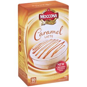 Moccona Caramel Latte Sachets 10 Pack