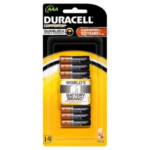Duracell Coppertop AAA Batteries 14 Pack