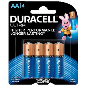 Duracell Alkaline Ultra Batteries AA 4 Pack