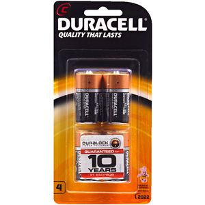 Duracell Coppertop C Batteries 4 Pack