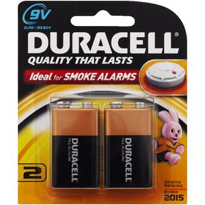 Duracell Coppertop 9V Batteries 2 Pack