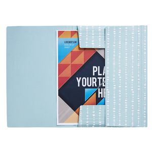A4 Premium Board Document Wallet Light Blue
