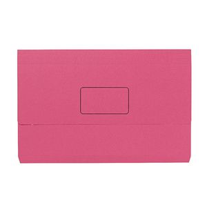 Foolscap Document Wallet 240gsm Pink