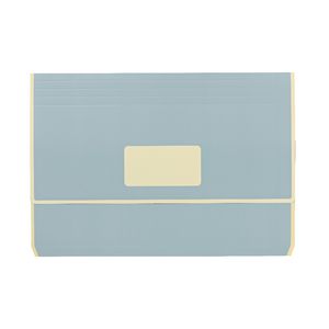 A4 Laminated Document Wallet with Gusset Matte Dusty Blue