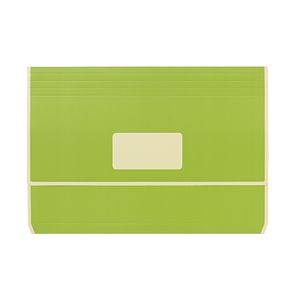 A4 Laminated Document Wallet with Gusset Matte Green