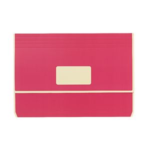A4 Laminated Document Wallet with Gusset Matte Pink