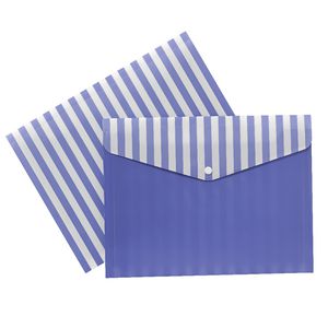 Document Wallet A4 Printed PP Purple and White