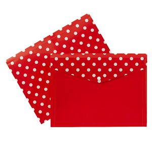 Document Wallet A4 Printed PP Red and White