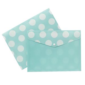 Document Wallet A4 Printed PP Vintage Blue and White