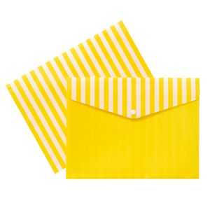 Document Wallet A4 Printed PP Yellow and White