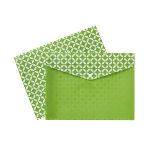 Otto Document Wallet A4 Printed PP Lime and White