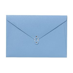 A4 Luxe Document Wallet with String Closure Blue