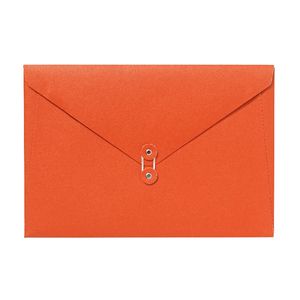 A4 Luxe Document Wallet with String Closure Orange