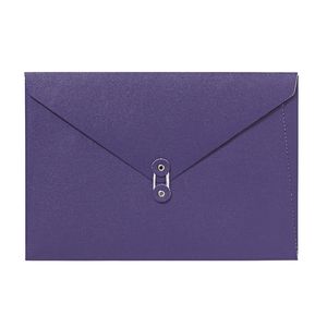 A4 Luxe Document Wallet with String Closure Purple