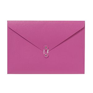 A4 Luxe Document Wallet with String Closure Pink