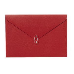 A4 Luxe Document Wallet with String Closure Red