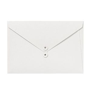 A4 Luxe Document Wallet with String Closure White