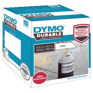 DYMO LW Durable Labels 104 x 159mm White Poly 200 Pack