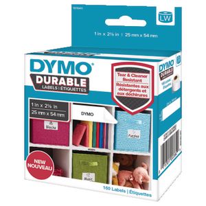 DYMO LW Durable Labels 25 x 54mm White Poly 160 Pack