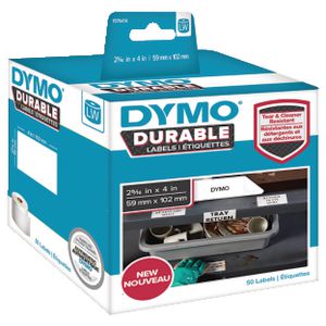 DYMO LW Durable Labels 59 x 102mm White Poly 50 Pack