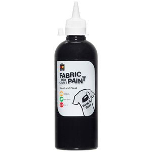 Educational Colours Fabric Paint Black 500mL
