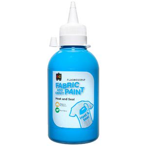 Educational Colours Fabric Craft Paint 250mL Fluoro Blue