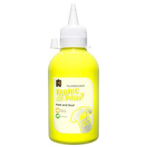 Educational Colours Fabric Craft Paint 250mL Fluoro Yellow