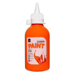 Educational Colours Rainbow Acrylic Paint 250mL Fluoro Orange