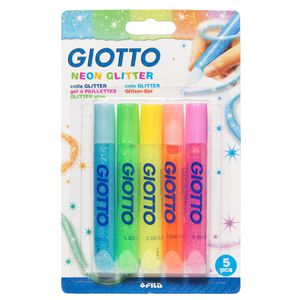 Giotto Neon Glitter Glue 5 Pack