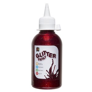 Educational Colours Glitter Paint 250mL Red