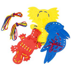 Educational Colours Lacing Shapes Australian Animals 3 Pack