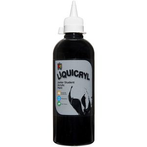 Educational Colours Liquicryl Acrylic Paint 500mL Black