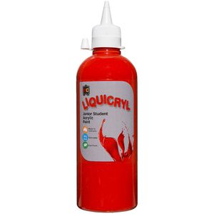Educational Colours Liquicryl Acrylic Paint 500mL Red