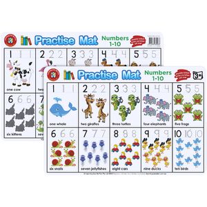 Learning Can Be Fun Practice Mat Numbers 1-10