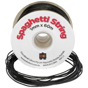 Educational Colours Spaghetti String Black