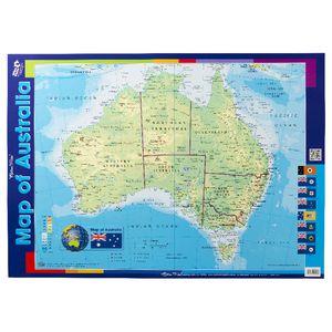 Gillian Miles Map of Australia Double Sided Wall Chart