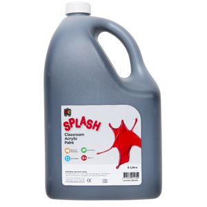Educational Colours Classroom Splash Paint 5L Liquorice Black