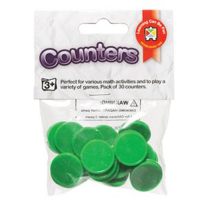Educational Colours Small Counters Green 30 Pack