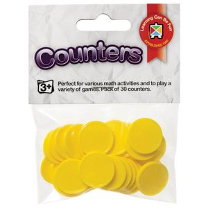 Educational Colours Small Counters Yellow 30 Pack