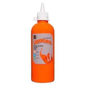 Educational Colours Fluoro Liquicryl Paint 500mL Orange
