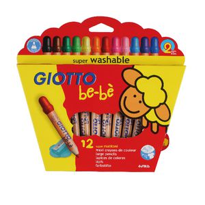 Giotto Be-Be Super Jumbo Coloured Pencils 12 Pack