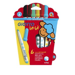 Giotto Be-Be Super Fibre Pens 6 Pack
